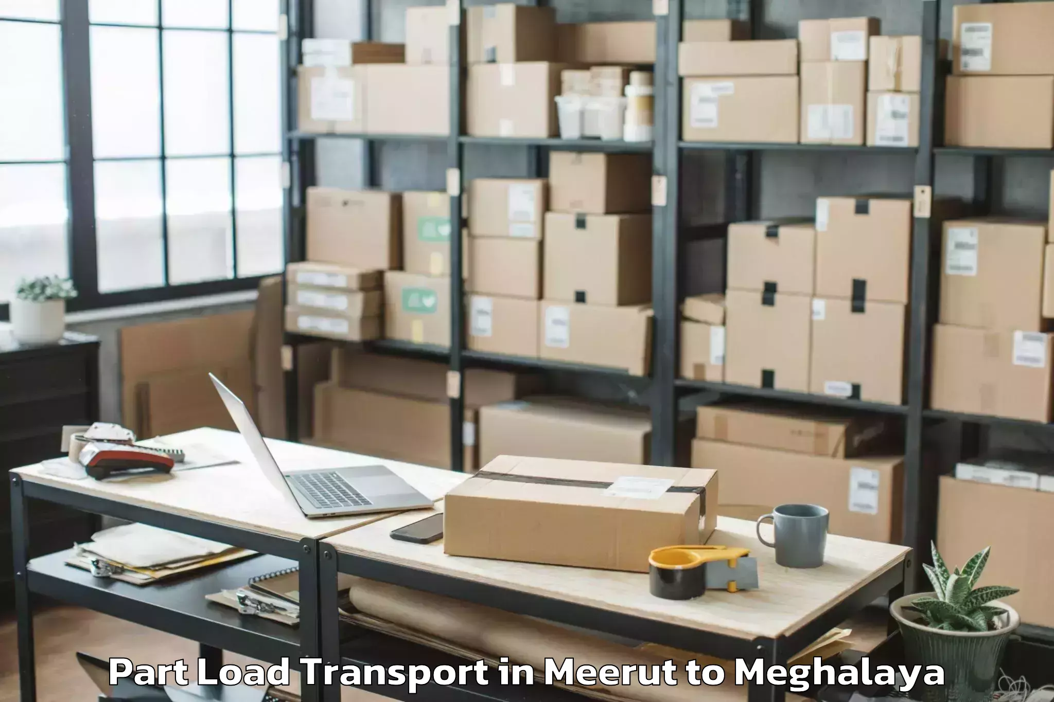 Affordable Meerut to Khatarshnong Laitkroh Part Load Transport